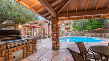 Pool with BBQ Area at La Reseve Villas Apartment Homes